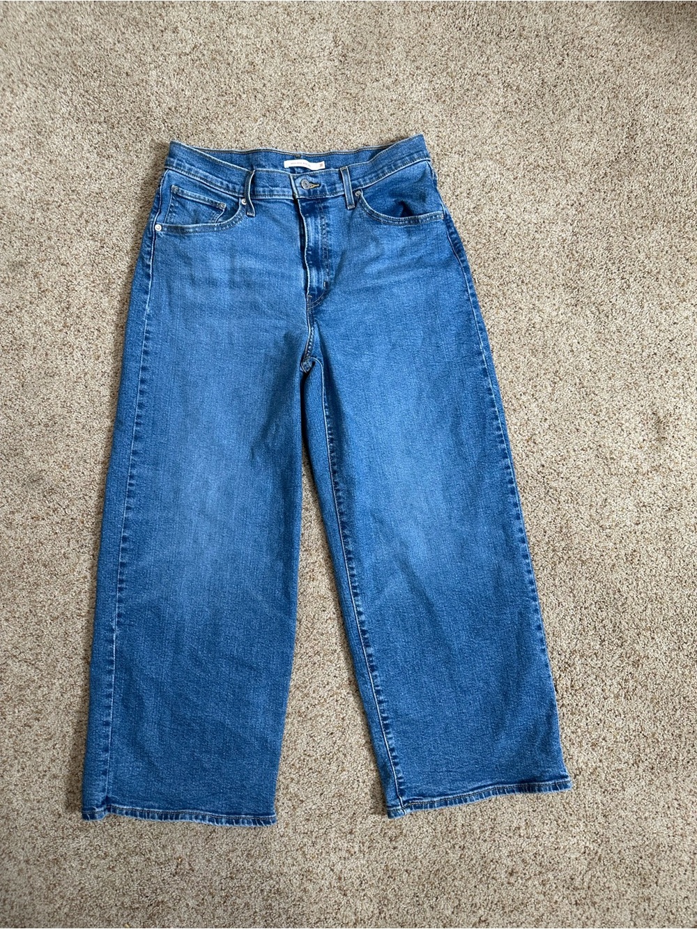 Levi's Medium Blue Wide-Leg Jeans